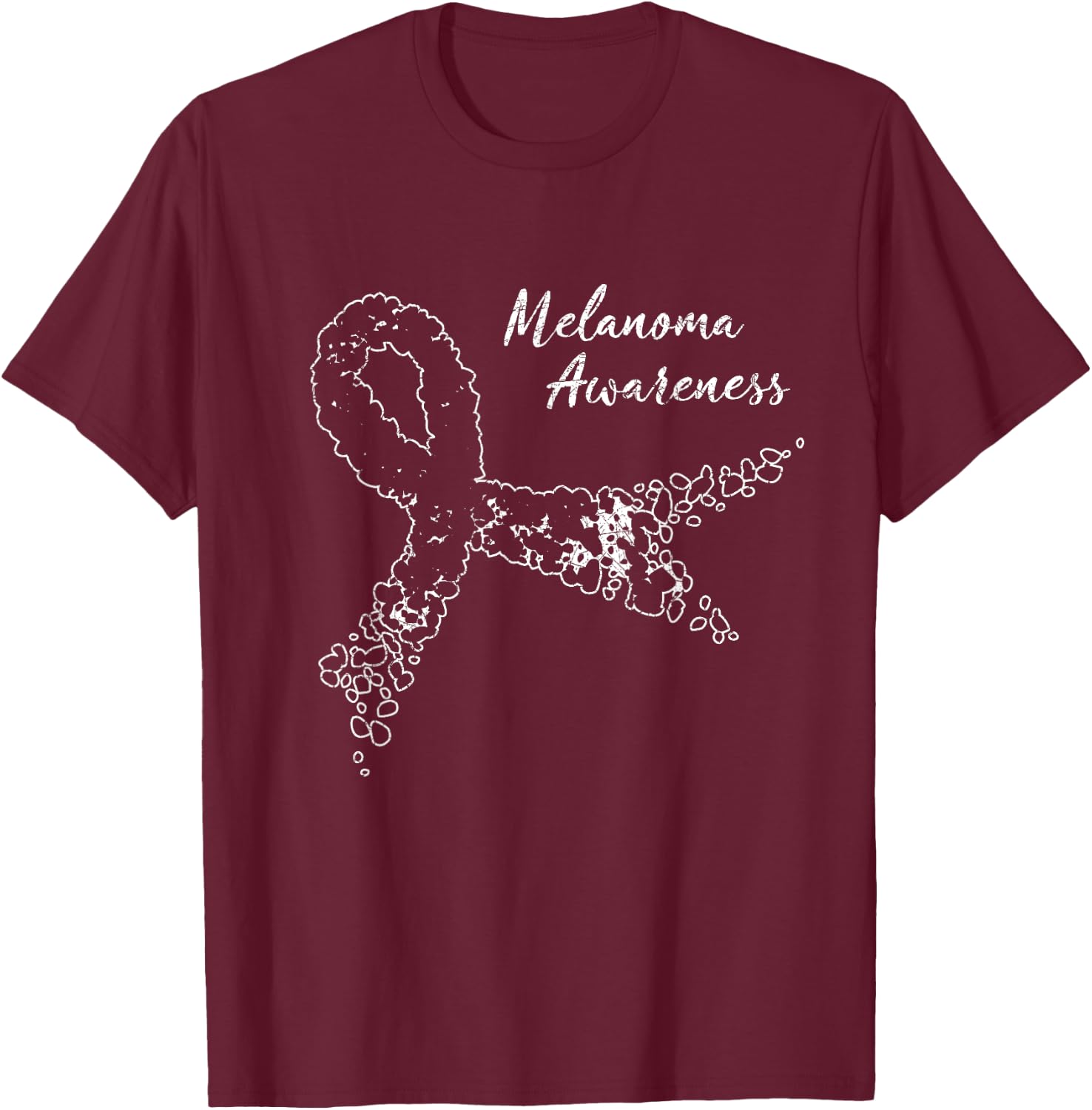 Melanoma Awareness Skin Cancer Awareness T-Shirt - T-Shirt | Maroon