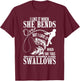 I Like It When She Bends Over Fishing Dad Funny Fathers Day T-Shirt - T-Shirt | Maroon