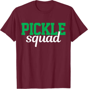 Pickle Squad Vegan Gift T-Shirt - T-Shirt | Maroon