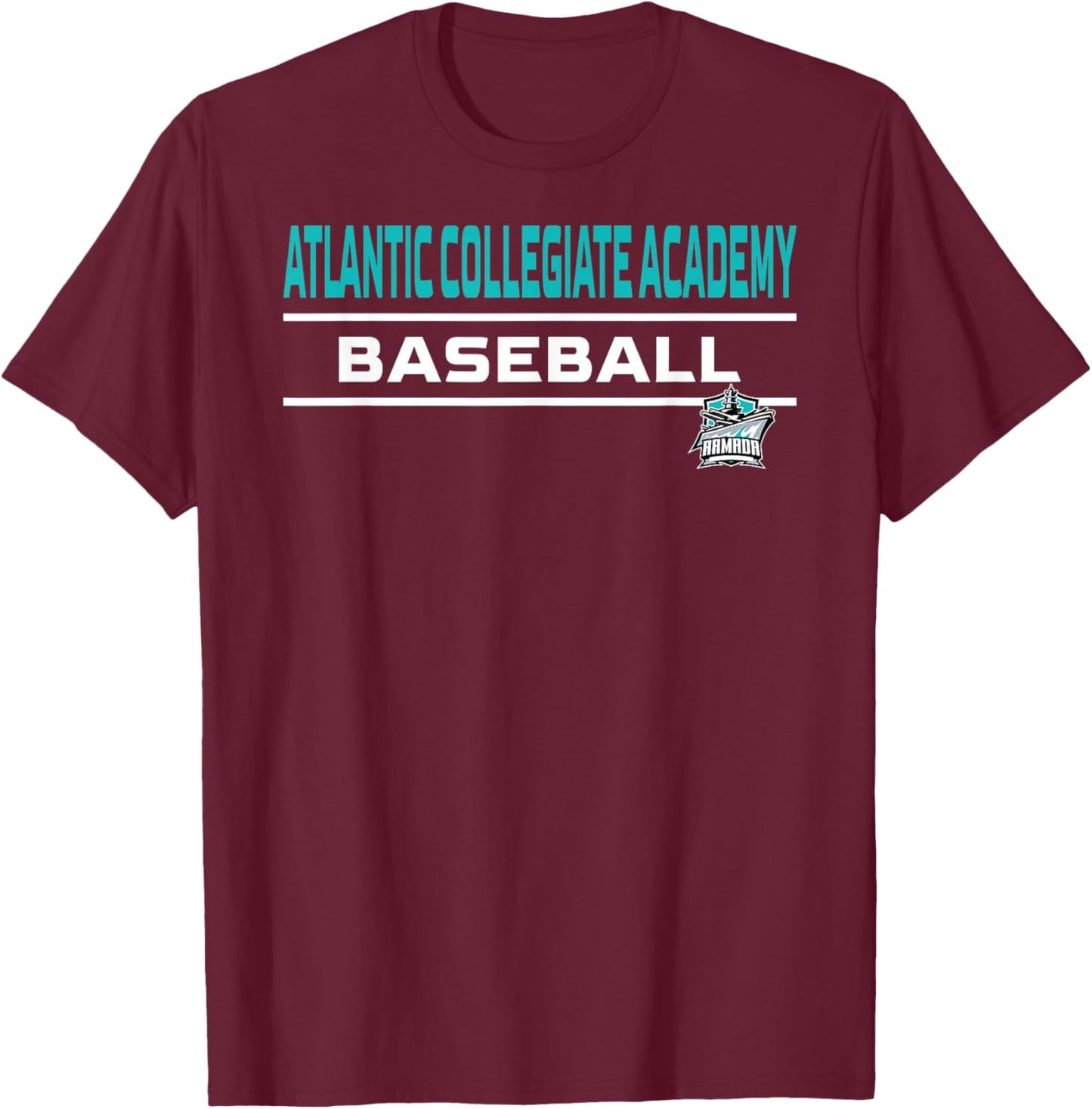 Atlantic Collegiate Academy Armada Baseball T-Shirt - T-Shirt | Maroon