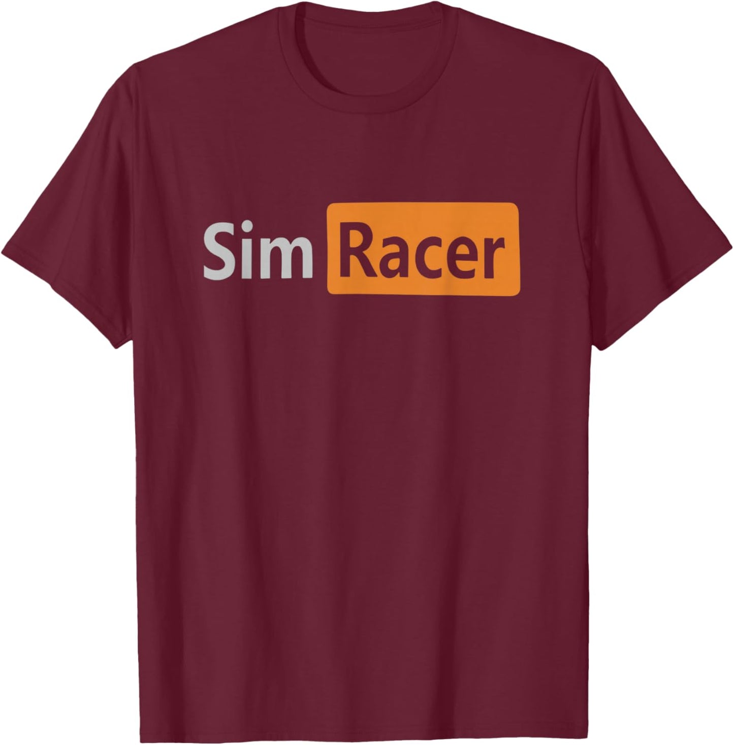 Sim Racing Cockpit Sim Racing Rig Sim Racing Seat Setup , Small, Black T-Shirt - T-Shirt | Maroon