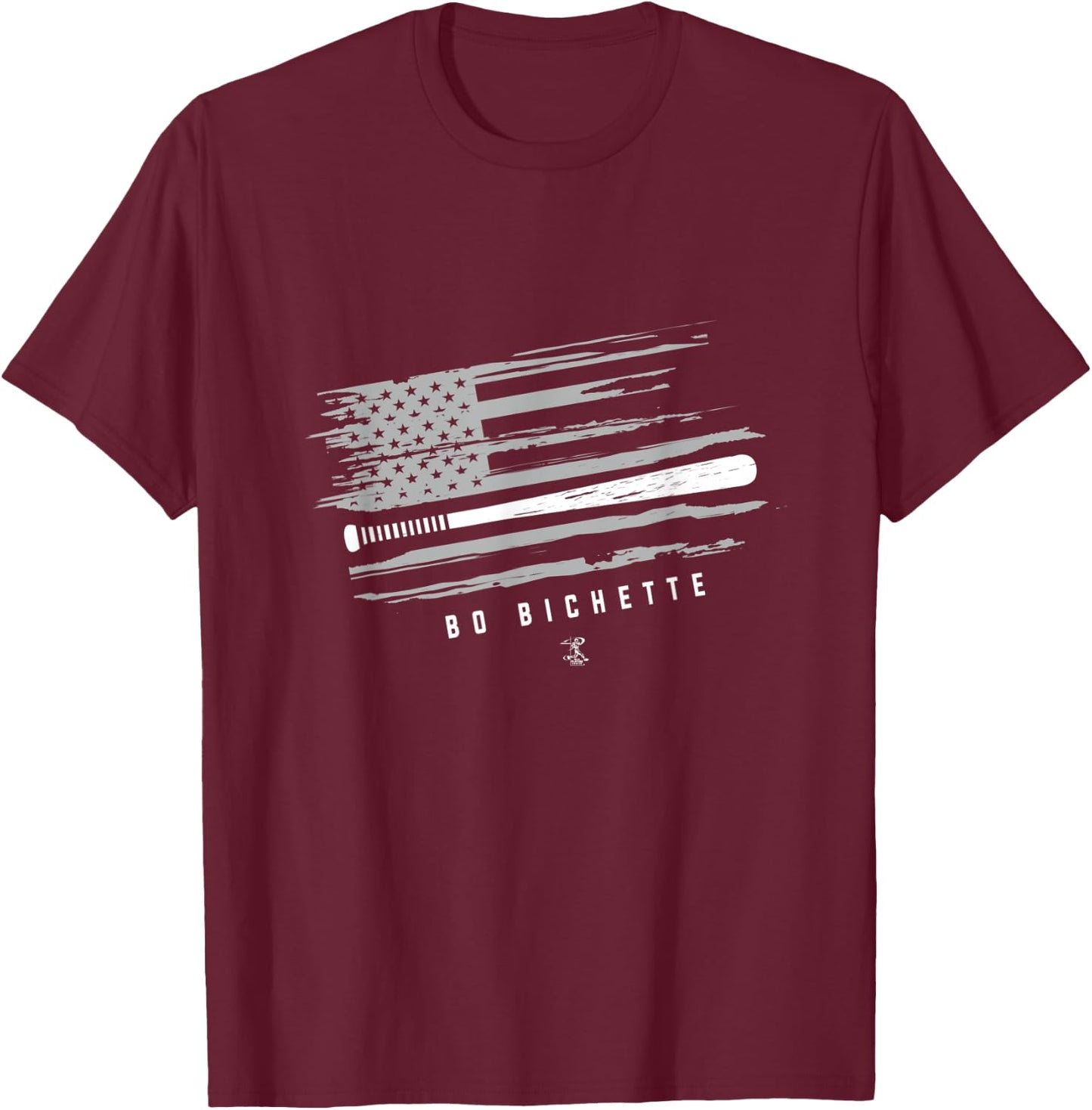 Bo Bichette Baseball Flag Graphic - Apparel T-Shirt - T-Shirt | Maroon