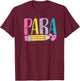 Colorful PARA Teacher - Paraprofessional Cute Pencil T-Shirt - T-Shirt | Maroon
