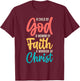Jesus A Child Of God A Woman Of Faith A Warrior Of Christ T-Shirt - T-Shirt | Maroon