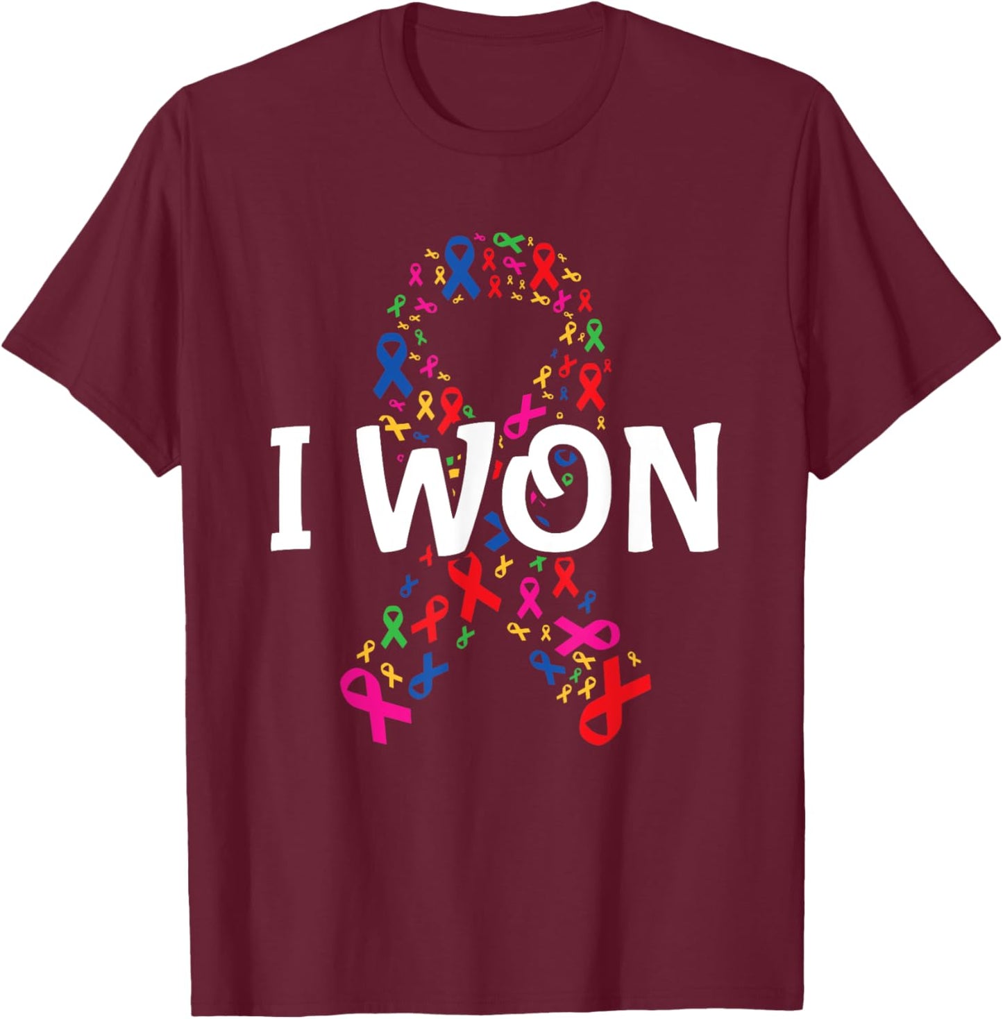 I won World Cancer Day for Cancer Awareness Cancer Survivor T-Shirt - T-Shirt | Maroon