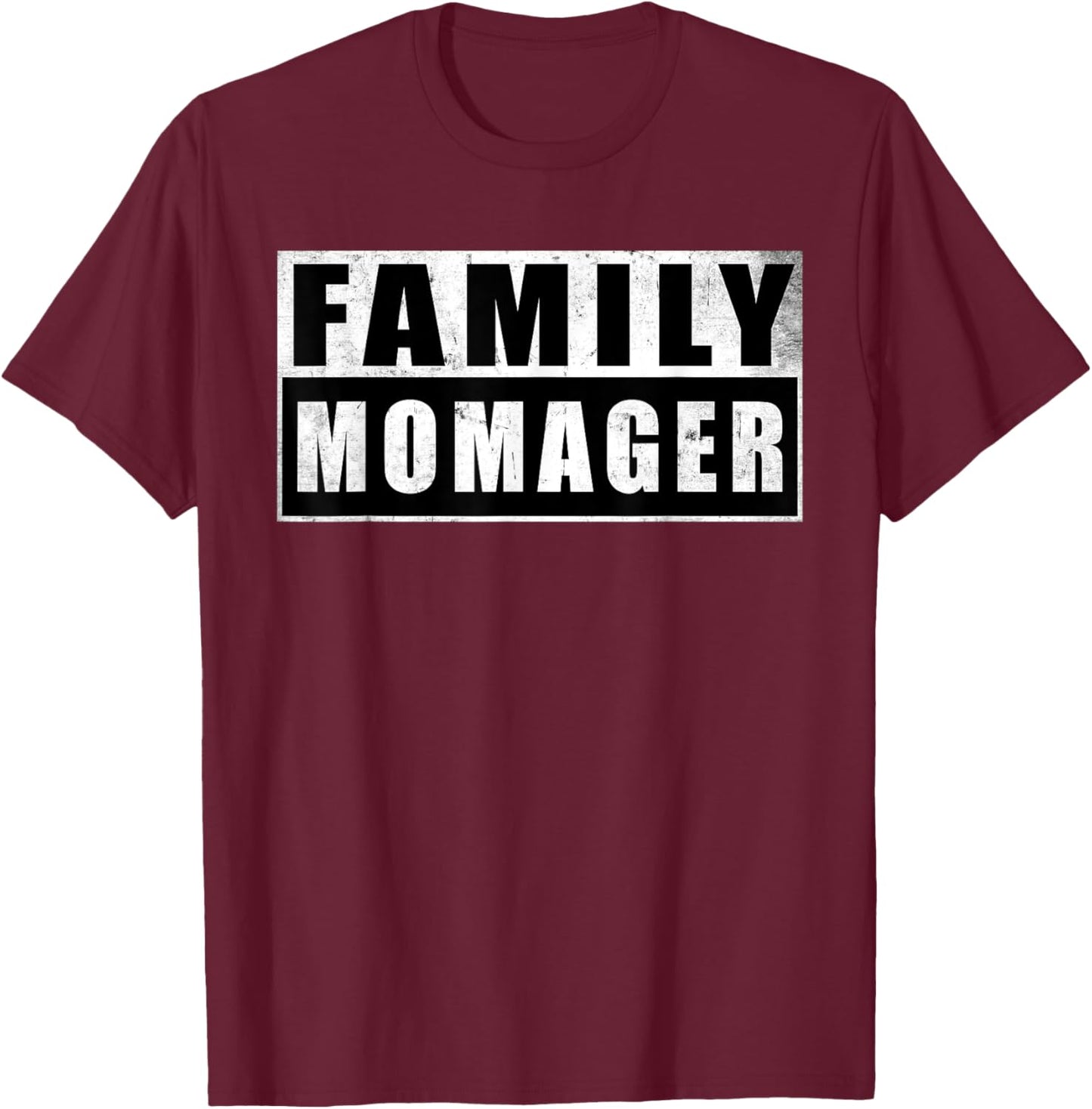 Family Momager Mother's Day Vintage T-Shirt - T-Shirt | Maroon