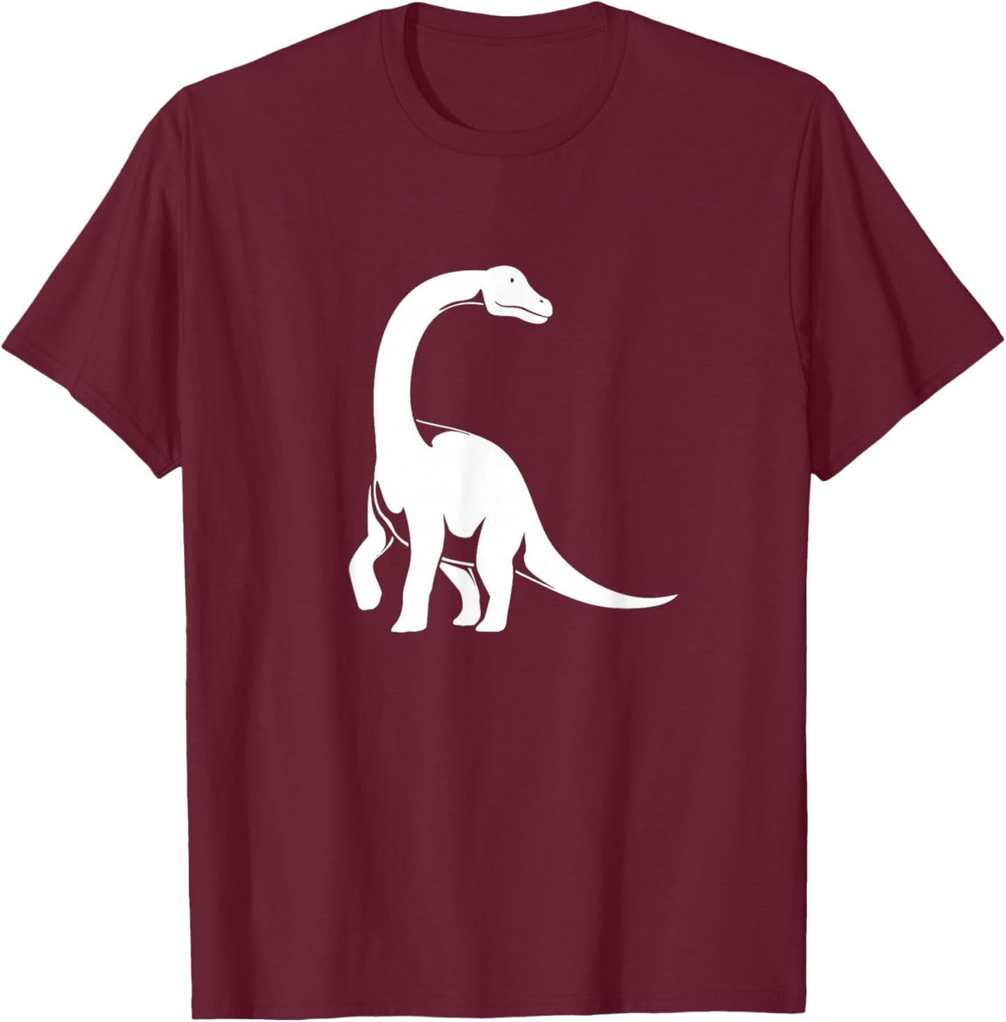 Vintage Long Neck Dinosaur Brachiosaurus T-Shirt - T-Shirt | Maroon