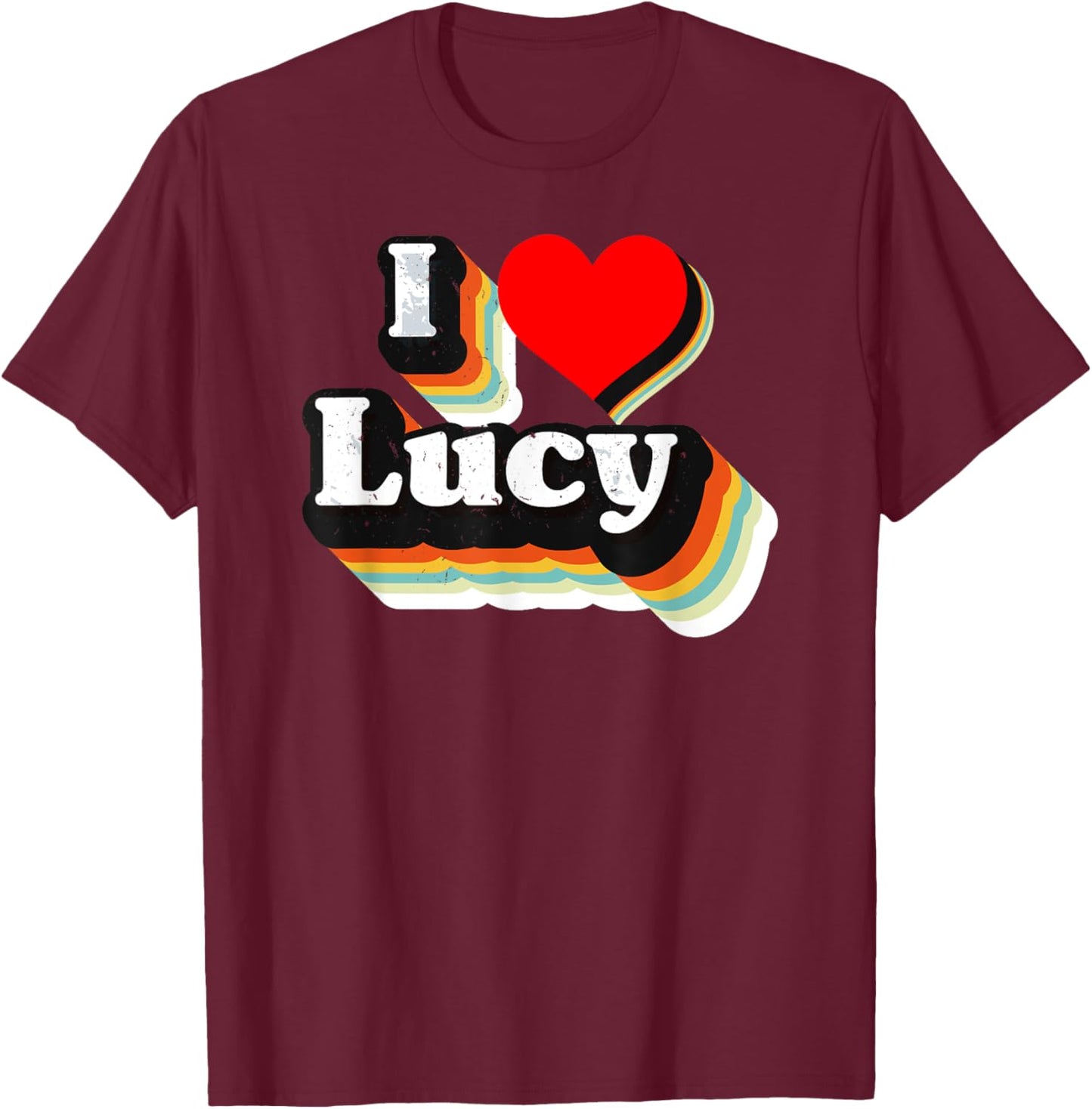 Retro I Heart Lucy Vintage I Love Lucy T-Shirt - T-Shirt | Maroon