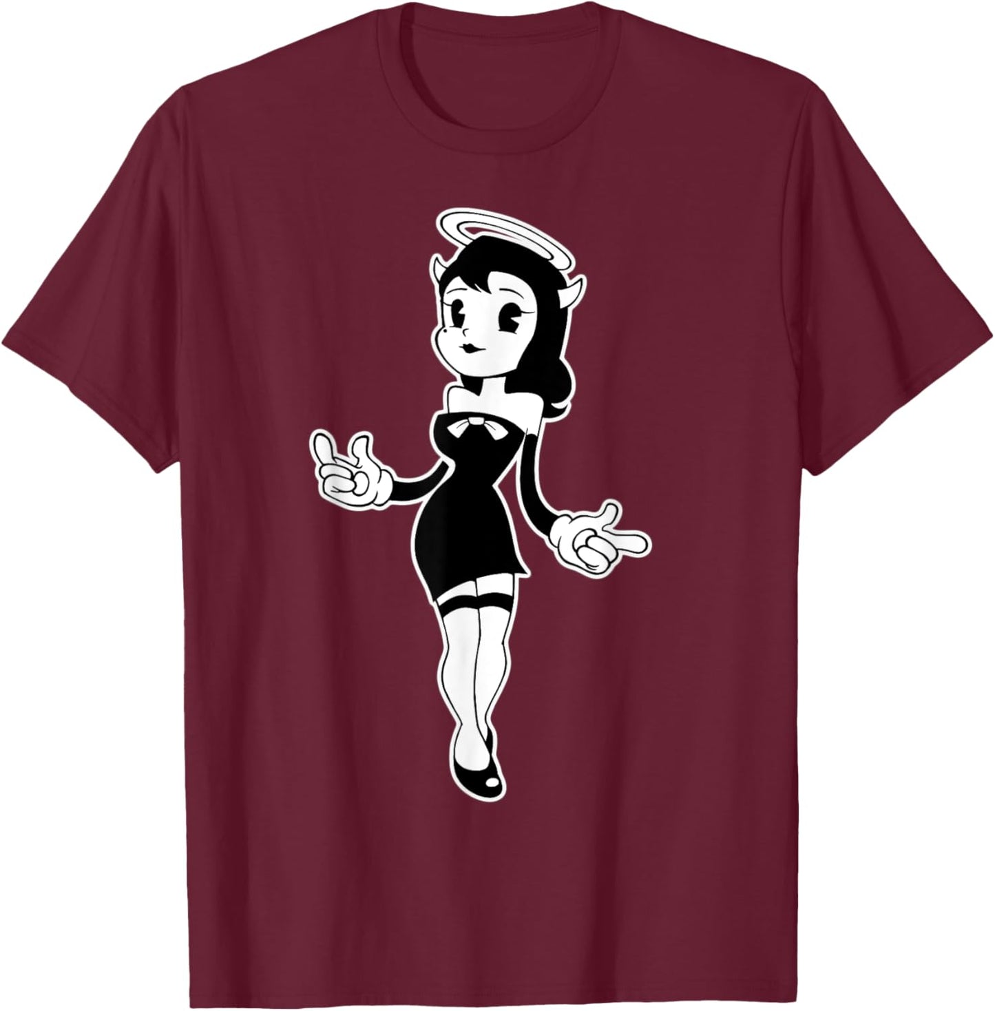 Alice Angel Gothic Angel Sent from Above Vintage Cartoon T-Shirt - T-Shirt | Maroon