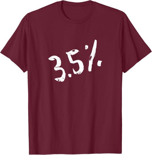 3.5% - Three Point Five Percent - Peaceful Protests T-Shirt - T-Shirt | Maroon