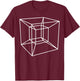 Nerdy Tesseract Hypercube Math Science Teacher Student Gift Men Women Girls Kids T-Shirt - T-Shirt | Maroon