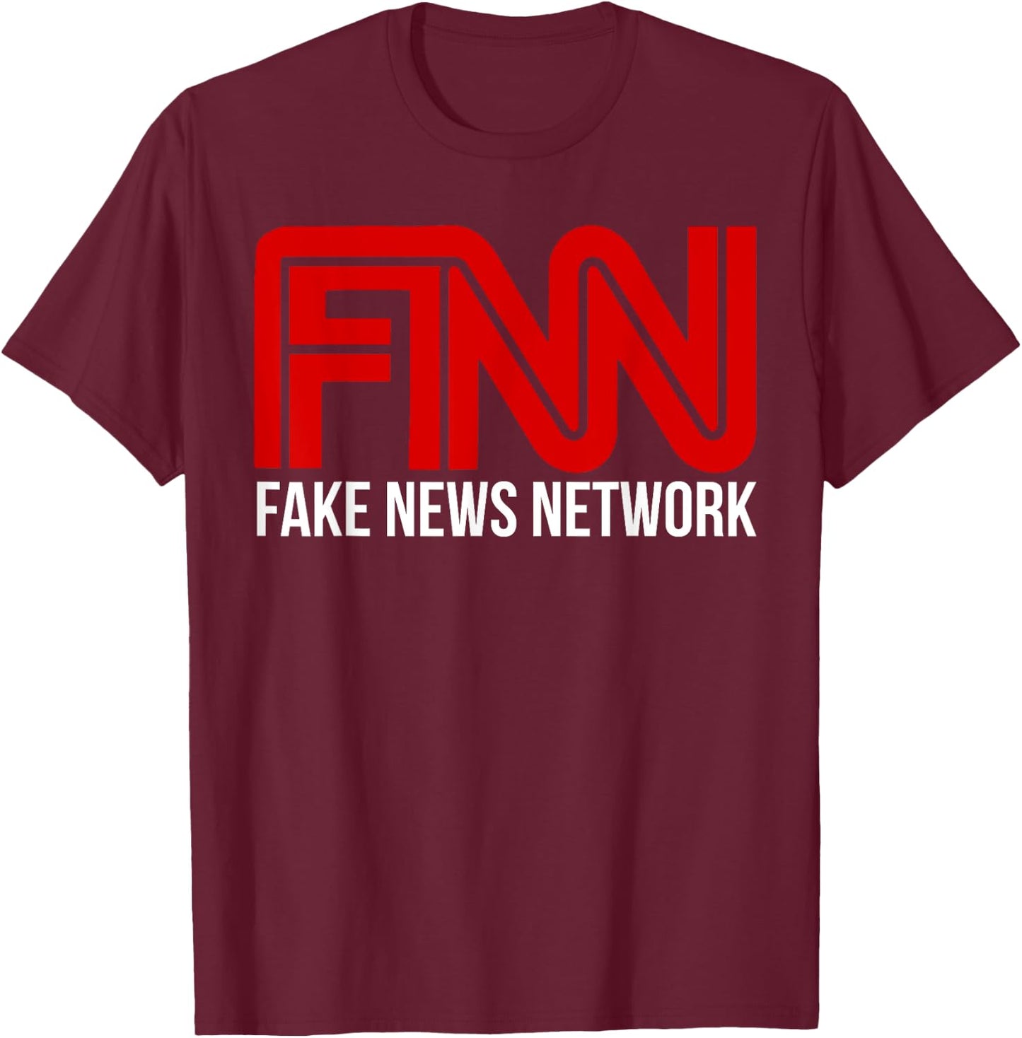 Fake News Network Shirt Donald Trump Fan FNN Fun Gift T-Shirt - T-Shirt | Maroon