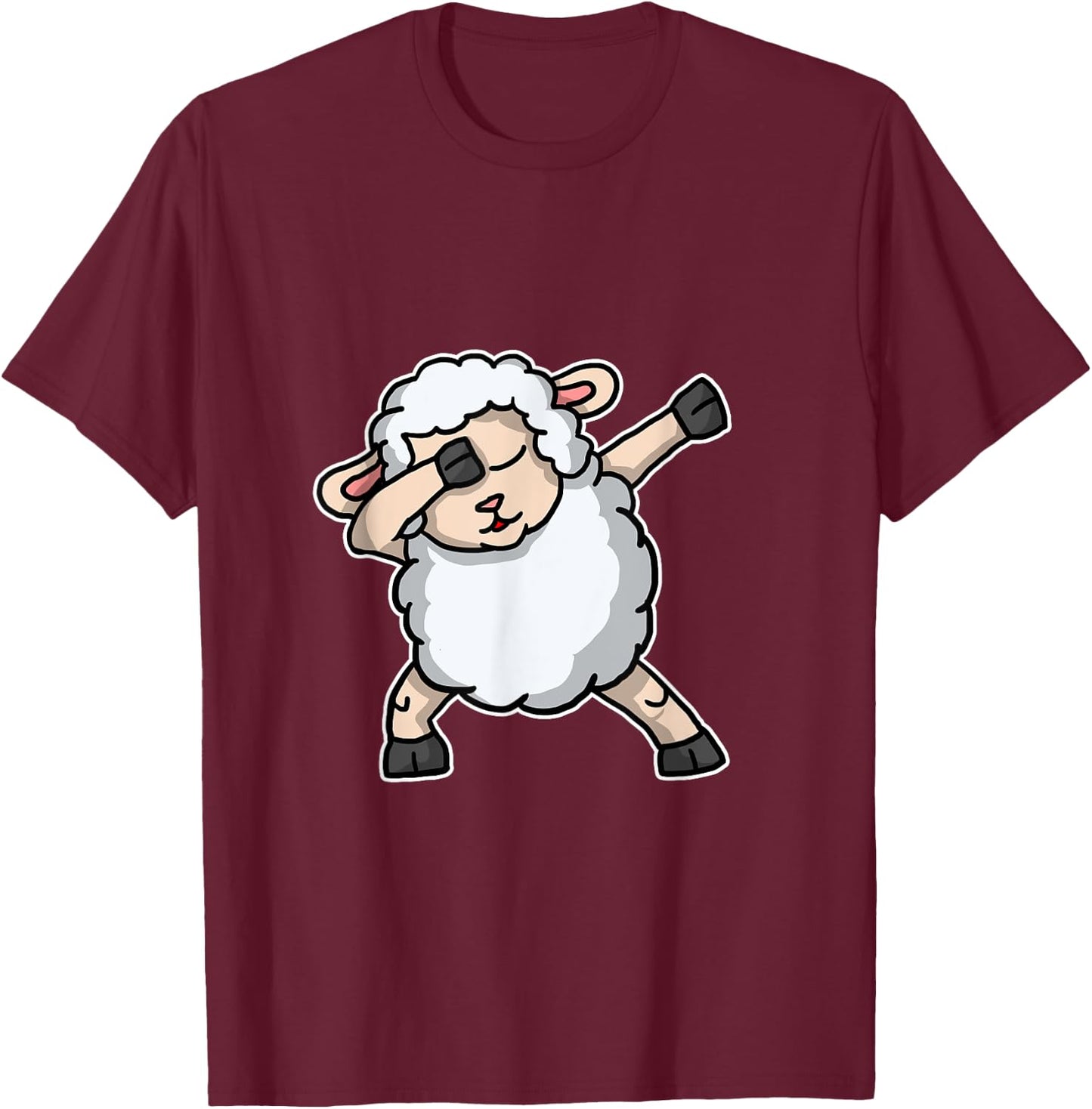 Funny Dabbing Sheep Gift Lamb Shepherd Dab Dance T-Shirt - T-Shirt | Maroon