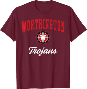 Worthington High School Trojans T-Shirt - T-Shirt | Maroon