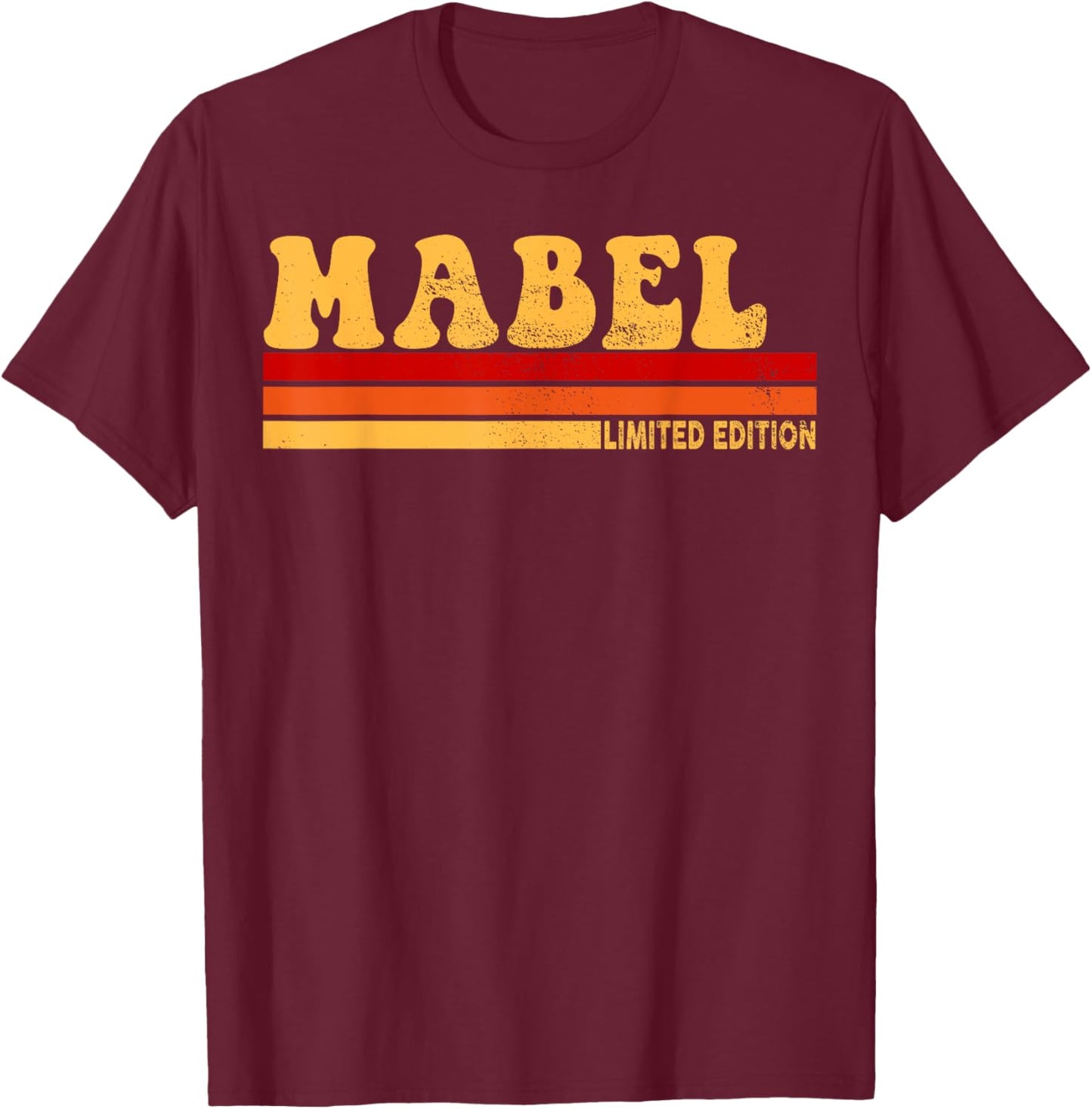 Mabel Name Personalized Cute Idea Women Vintage Mabel T-Shirt - T-Shirt | Maroon