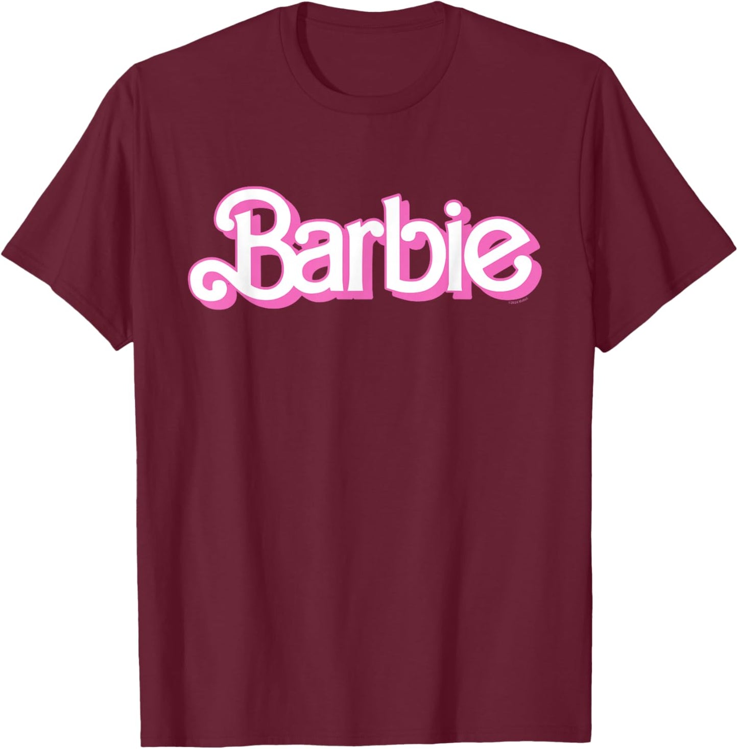 Barbie-Logo, hellweiß T-Shirt - T-Shirt | Maroon