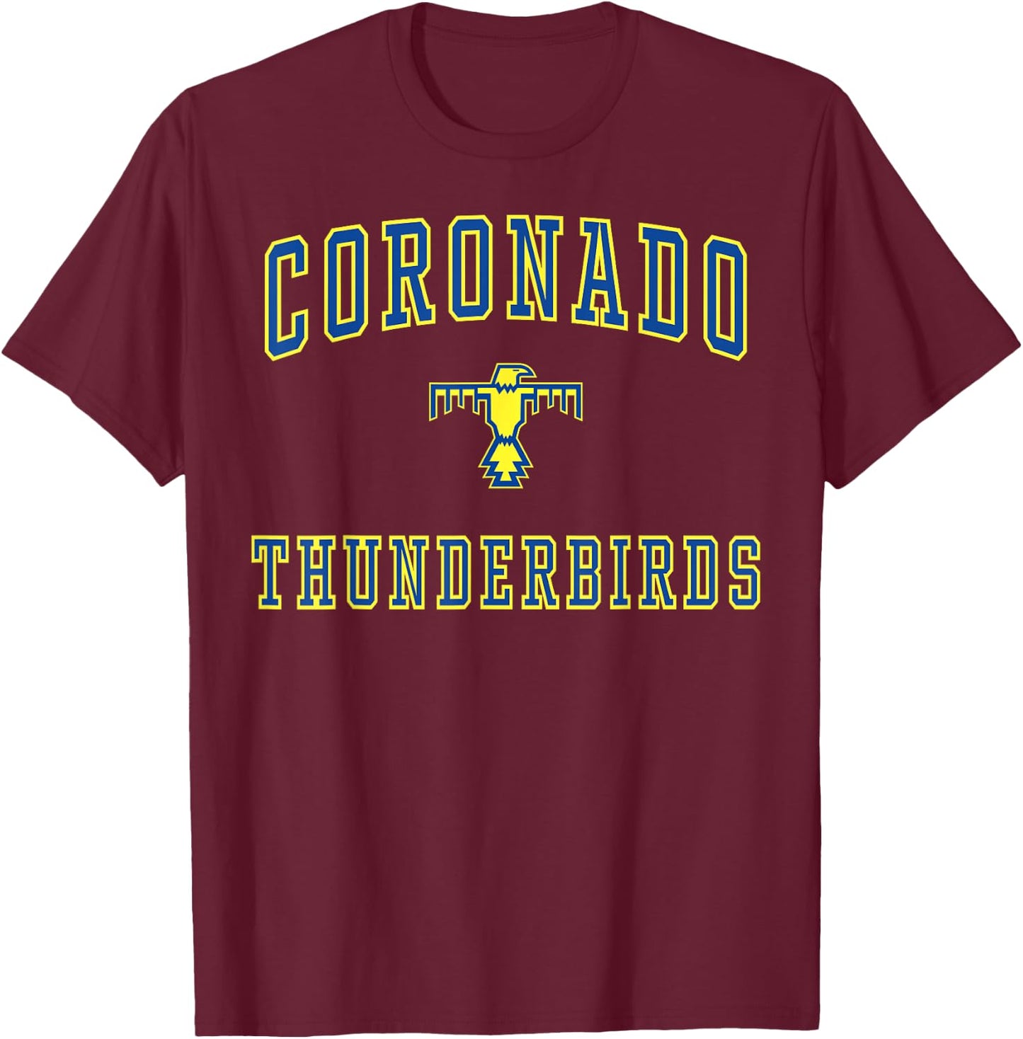 Coronado High School Thunderbirds C1 T-Shirt - T-Shirt | Maroon