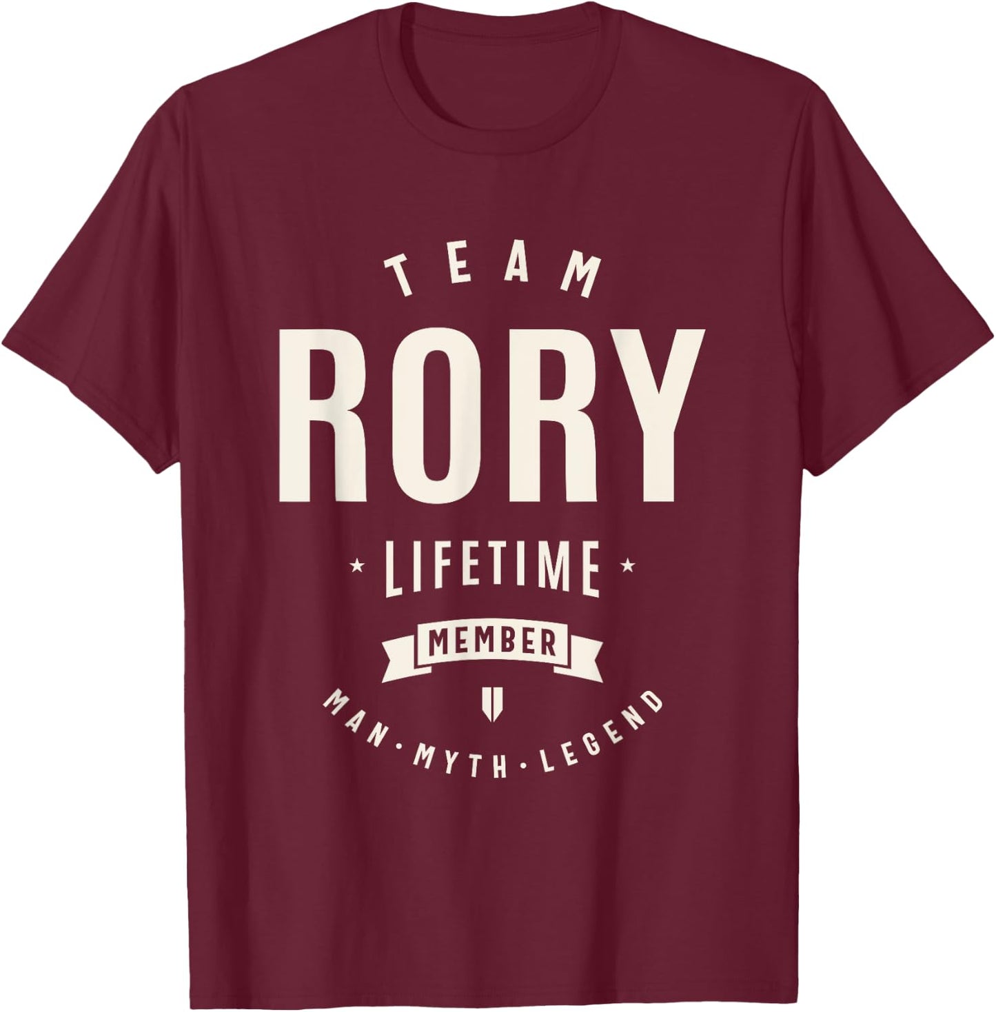 Team Rory Lifetime Member Funny Name Rory T-Shirt - T-Shirt | Maroon