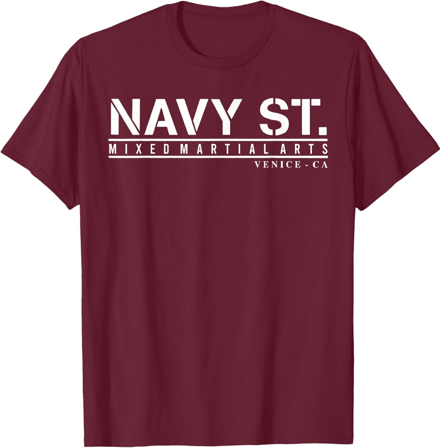Navy Street MMA Mixed Martial Arts Official Fighting T-Shirt - T-Shirt | Maroon