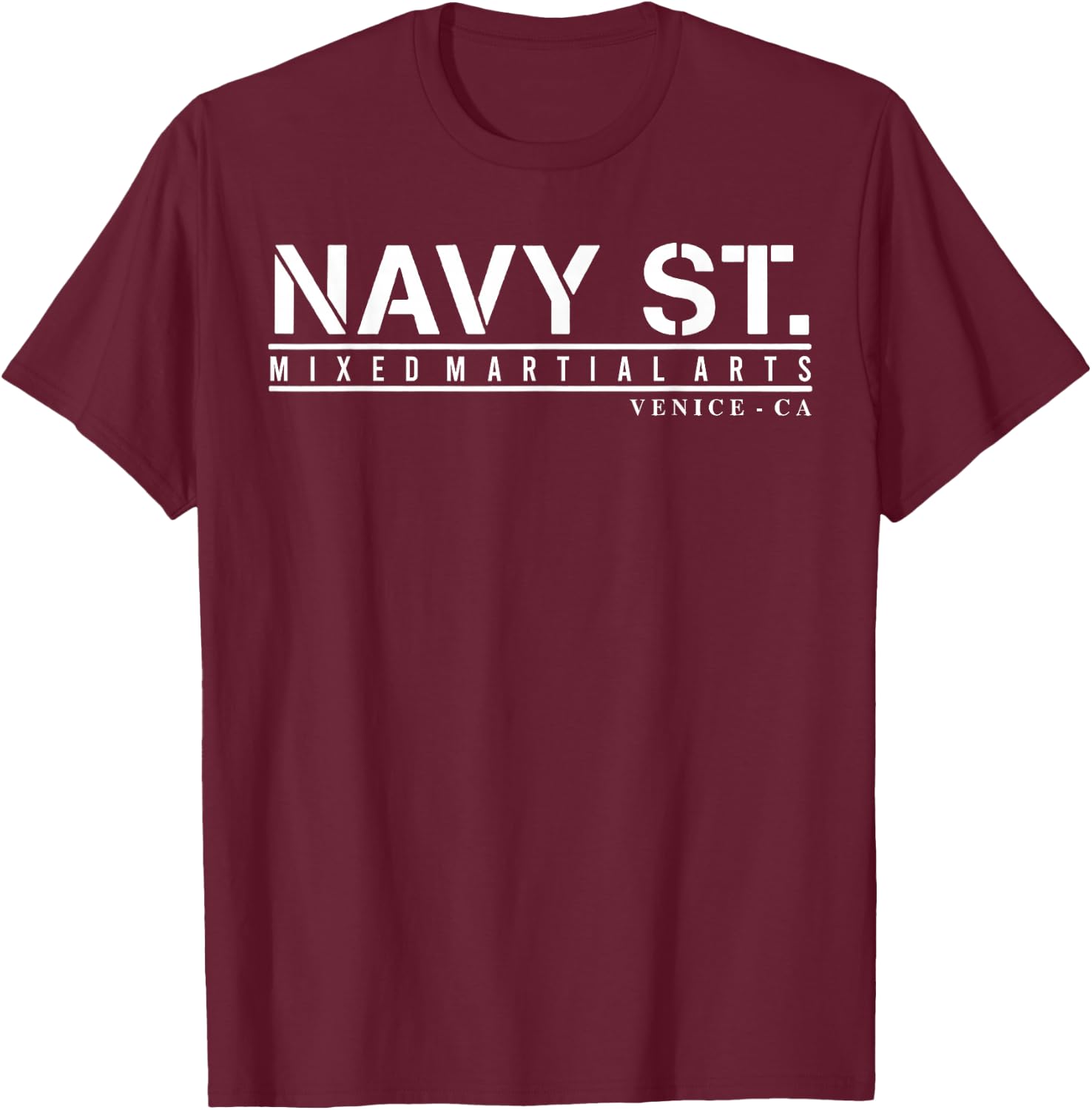 Navy Street MMA Mixed Martial Arts Official Fighting T-Shirt - T-Shirt | Maroon