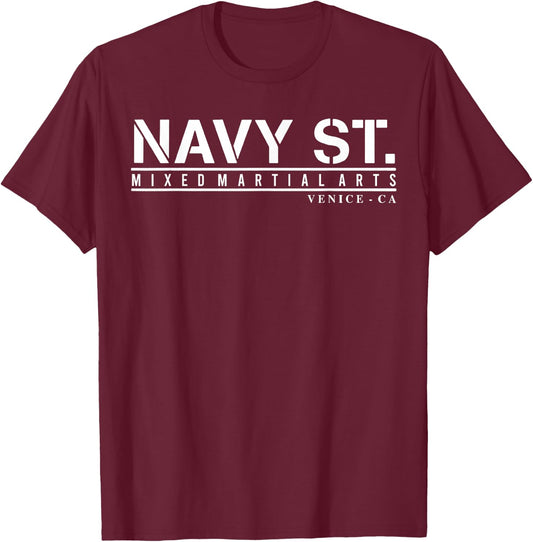 Navy Street MMA Mixed Martial Arts Official Fighting T-Shirt - T-Shirt | Maroon
