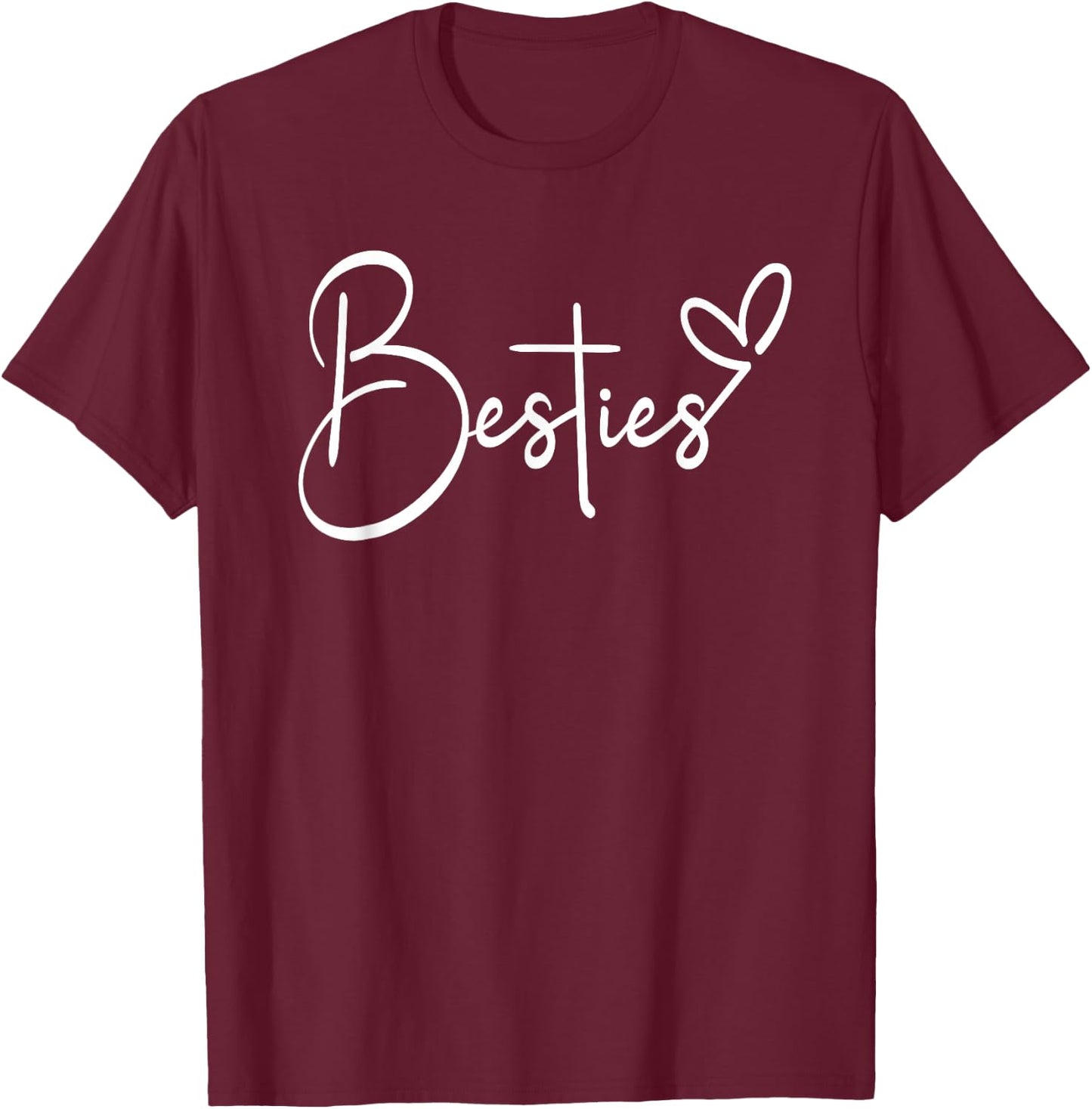 Best Friend Cute Besties T-Shirt - T-Shirt | Maroon
