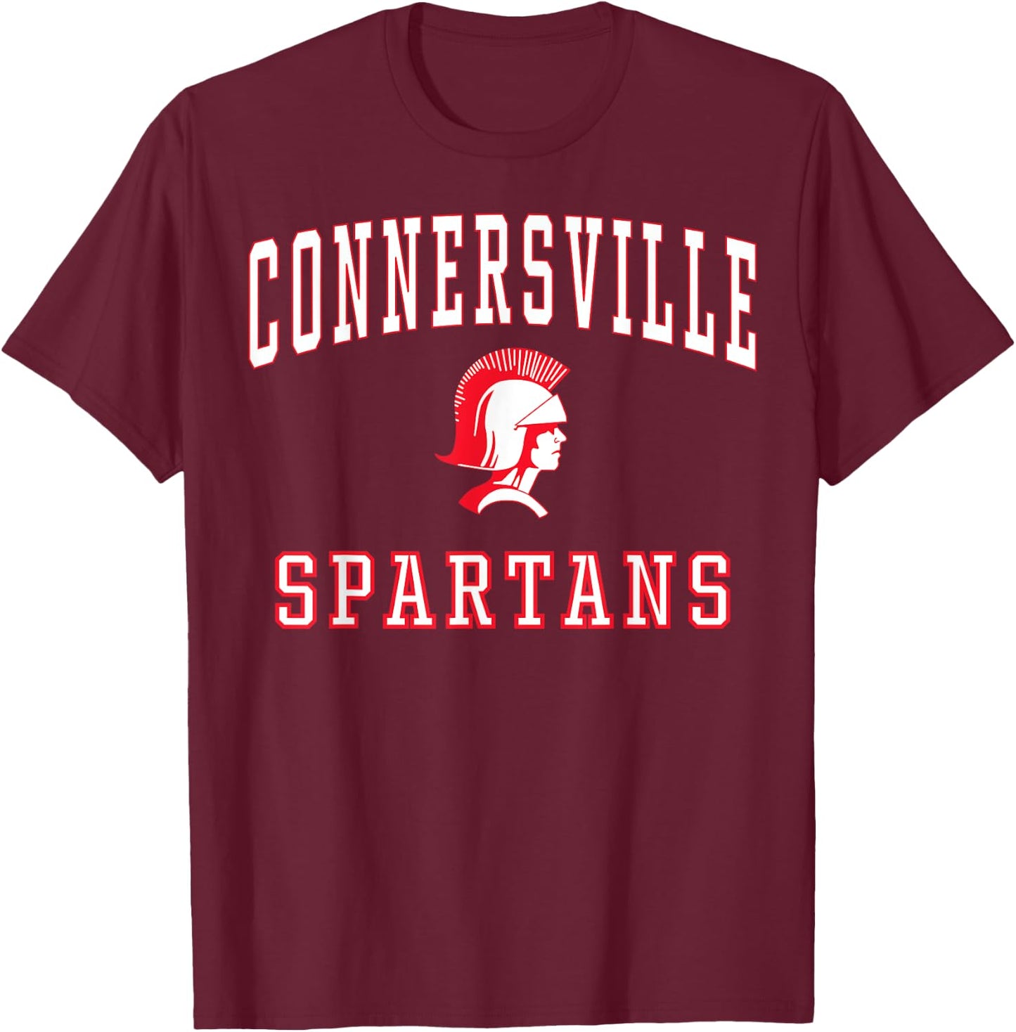 Connersville High School Spartans C1 T-Shirt - T-Shirt | Maroon