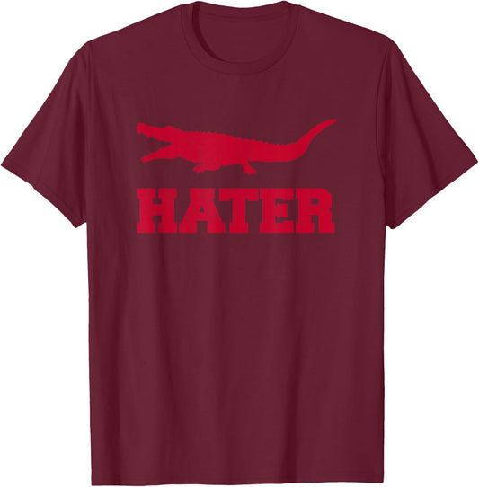 Alligator Hater of Gators and Swamps - Athens Georgia Fan T-Shirt - T-Shirt | Maroon