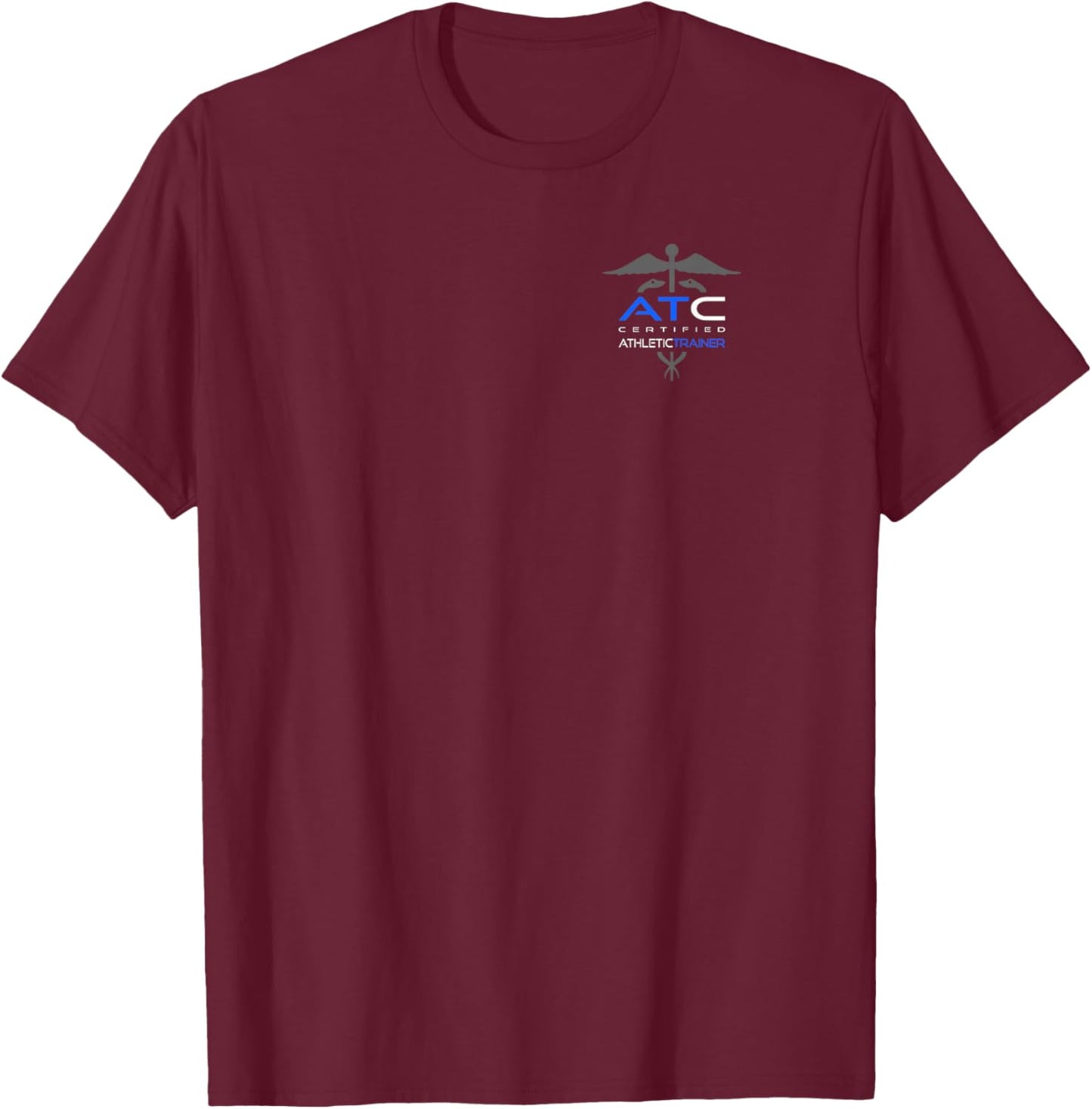 Athletic Trainer - AT - Professional Front/Back AT T-Shirt - T-Shirt | Maroon
