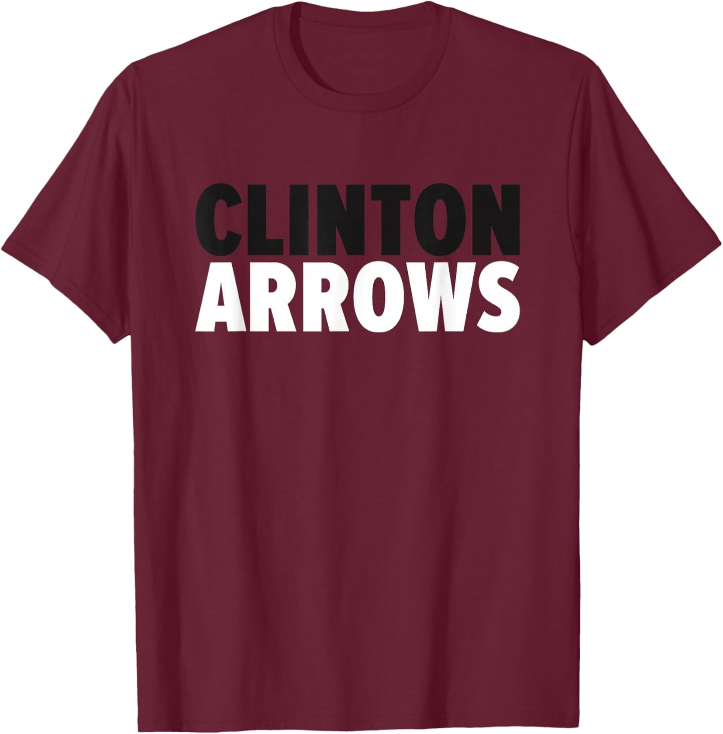 Clinton Arrows Bold T-Shirt - T-Shirt | Maroon