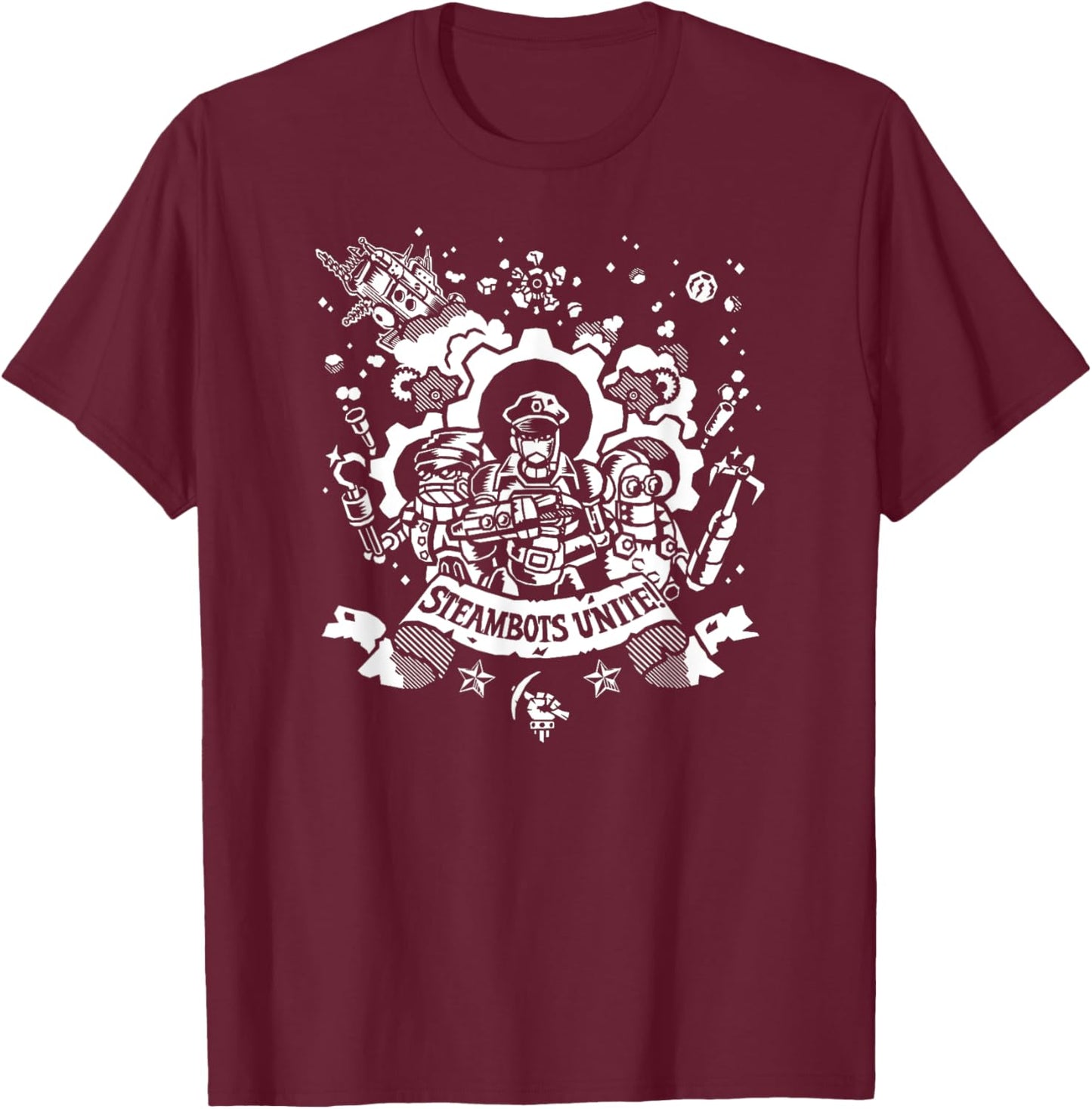 SteamBots Unite T-Shirt - T-Shirt | Maroon