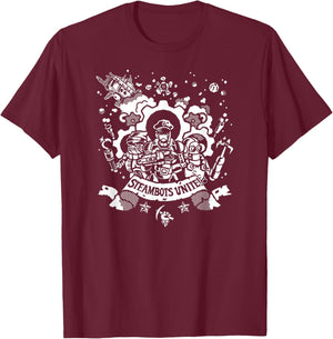 SteamBots Unite T-Shirt - T-Shirt | Maroon