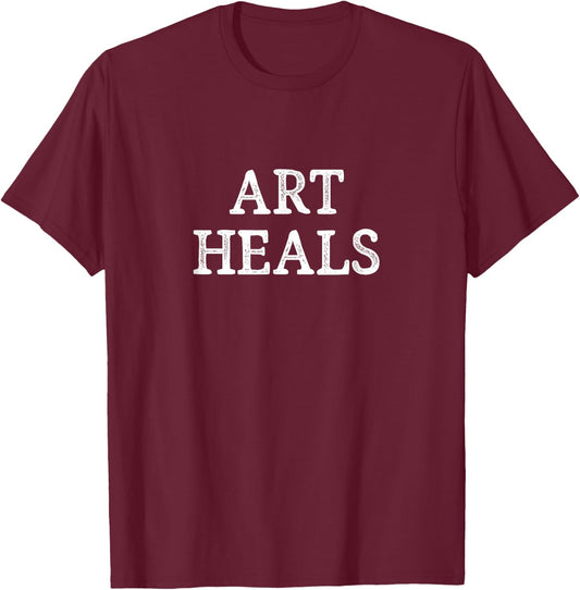 Art Heals - Vintage Style T-Shirt - T-Shirt | Maroon