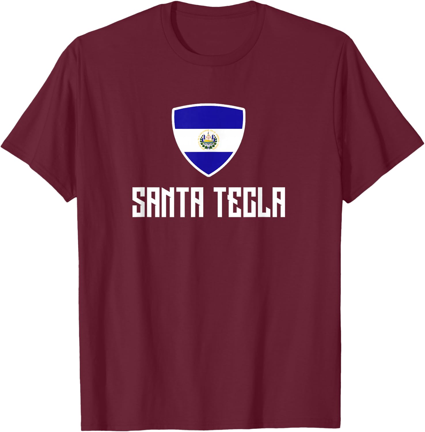 Santa Tecla El Salvador Flag Roots Heritage El Salvador T-Shirt - T-Shirt | Maroon