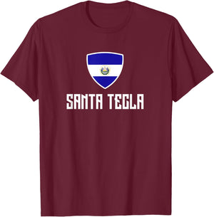 Santa Tecla El Salvador Flag Roots Heritage El Salvador T-Shirt - T-Shirt | Maroon