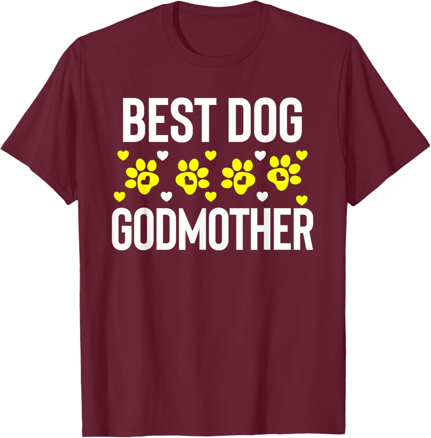 Dog Lover Holiday Christmas Best Dog Godmother Novelty Gifts Women Kids T-Shirt - T-Shirt | Maroon