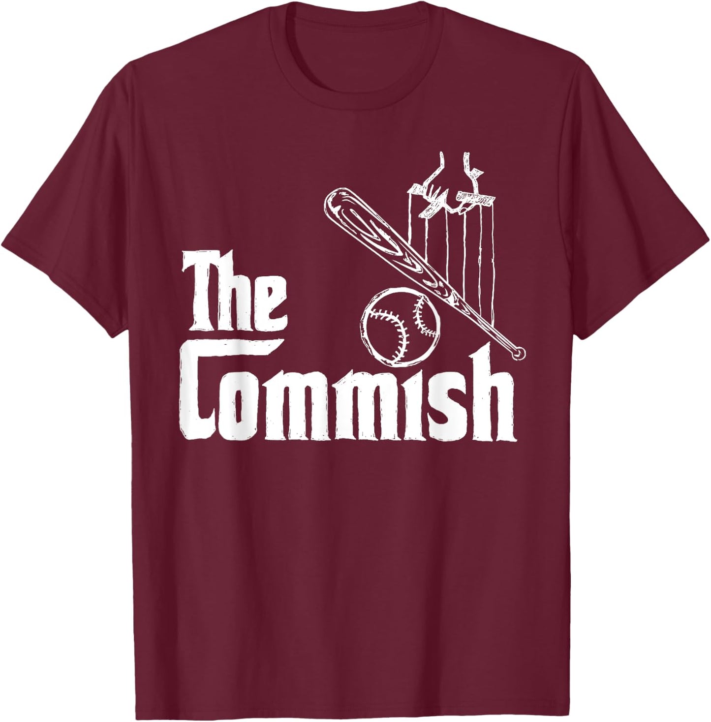 Fantasy Baseball The Commish T-Shirt - T-Shirt | Maroon