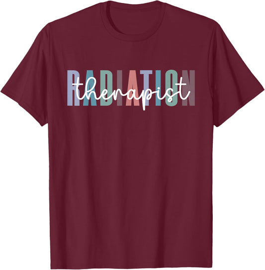 Radiation Therapy Week For Radiation Therapist Black -Adults Modern T-Shirt - T-Shirt | Maroon