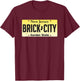 Brick City New Jersey license plate T-Shirt - T-Shirt | Maroon