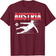 Austria Soccer Fans Jersey - Austrian Football Supporters T-Shirt - T-Shirt | Maroon