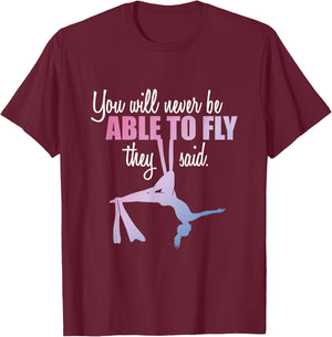 Aerialist | Aerial Yoga Performer | Silk Acrobatics T-Shirt - T-Shirt | Maroon