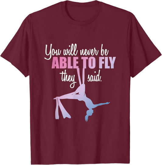 Aerialist | Aerial Yoga Performer | Silk Acrobatics T-Shirt - T-Shirt | Maroon