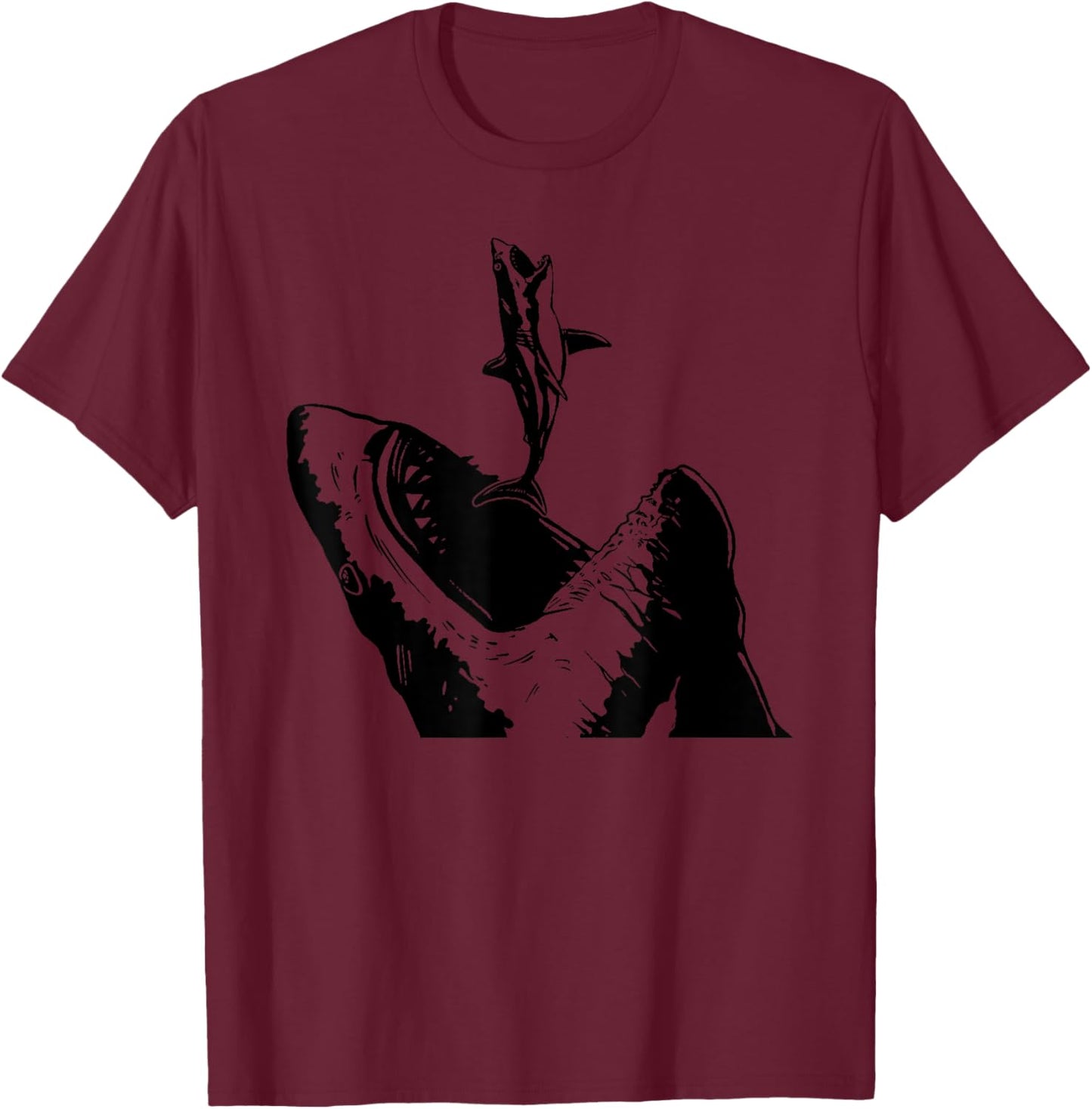 Megalodon Shark T-Shirt - T-Shirt | Maroon