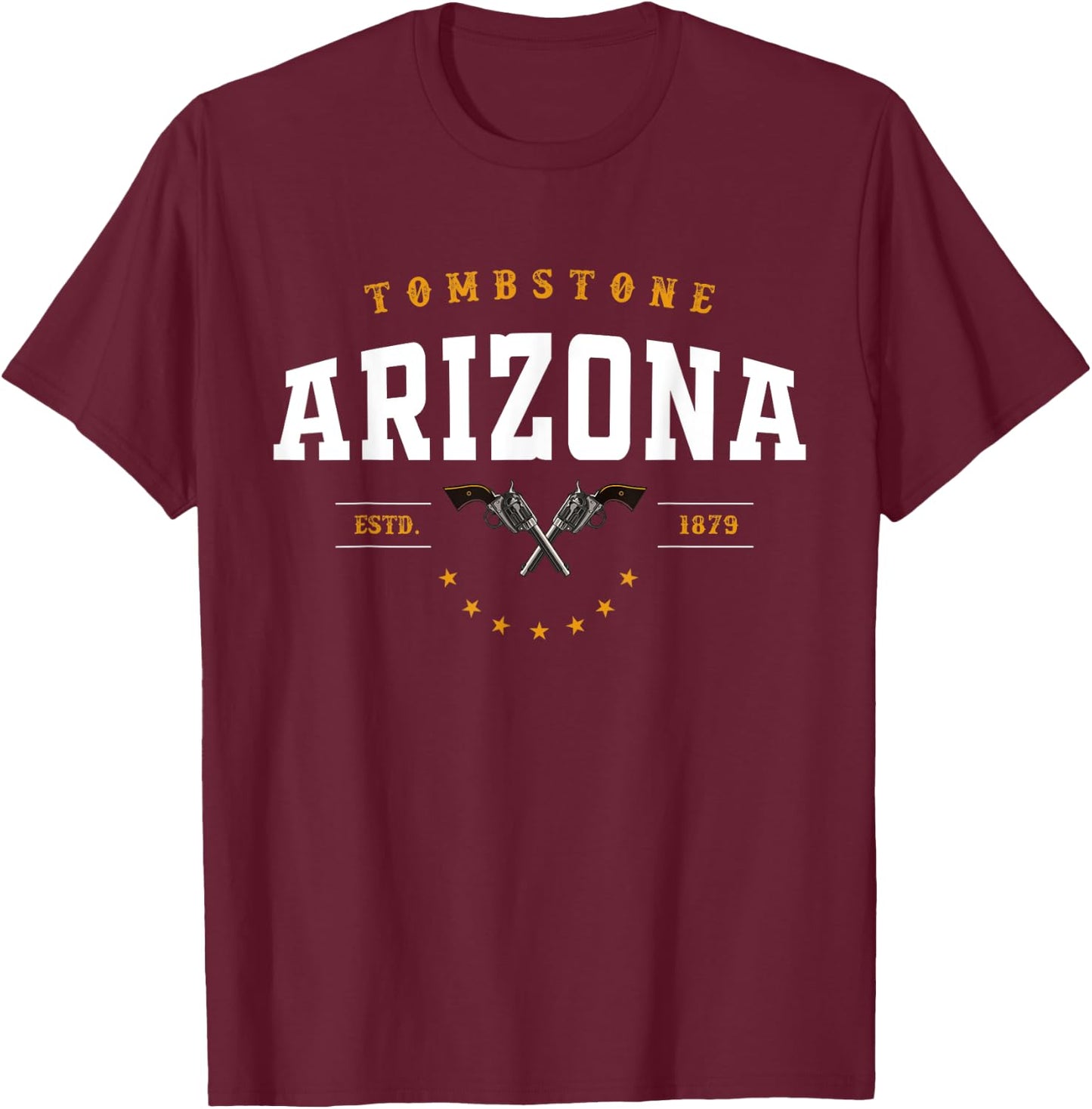 Cowboy and western movie or tombstone arizona T-Shirt - T-Shirt | Maroon