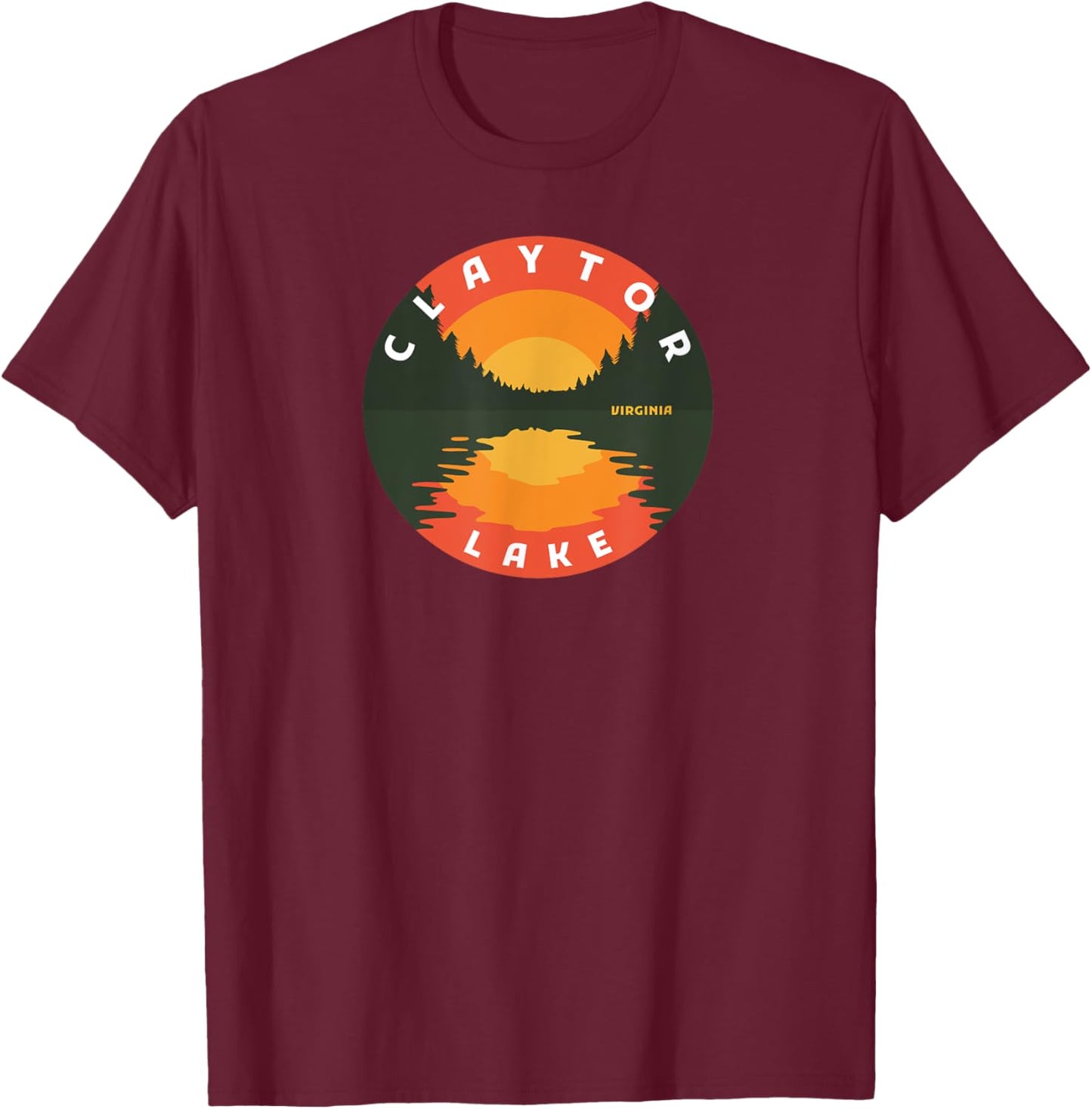 Claytor Lake Souvenir T-Shirt - T-Shirt | Maroon