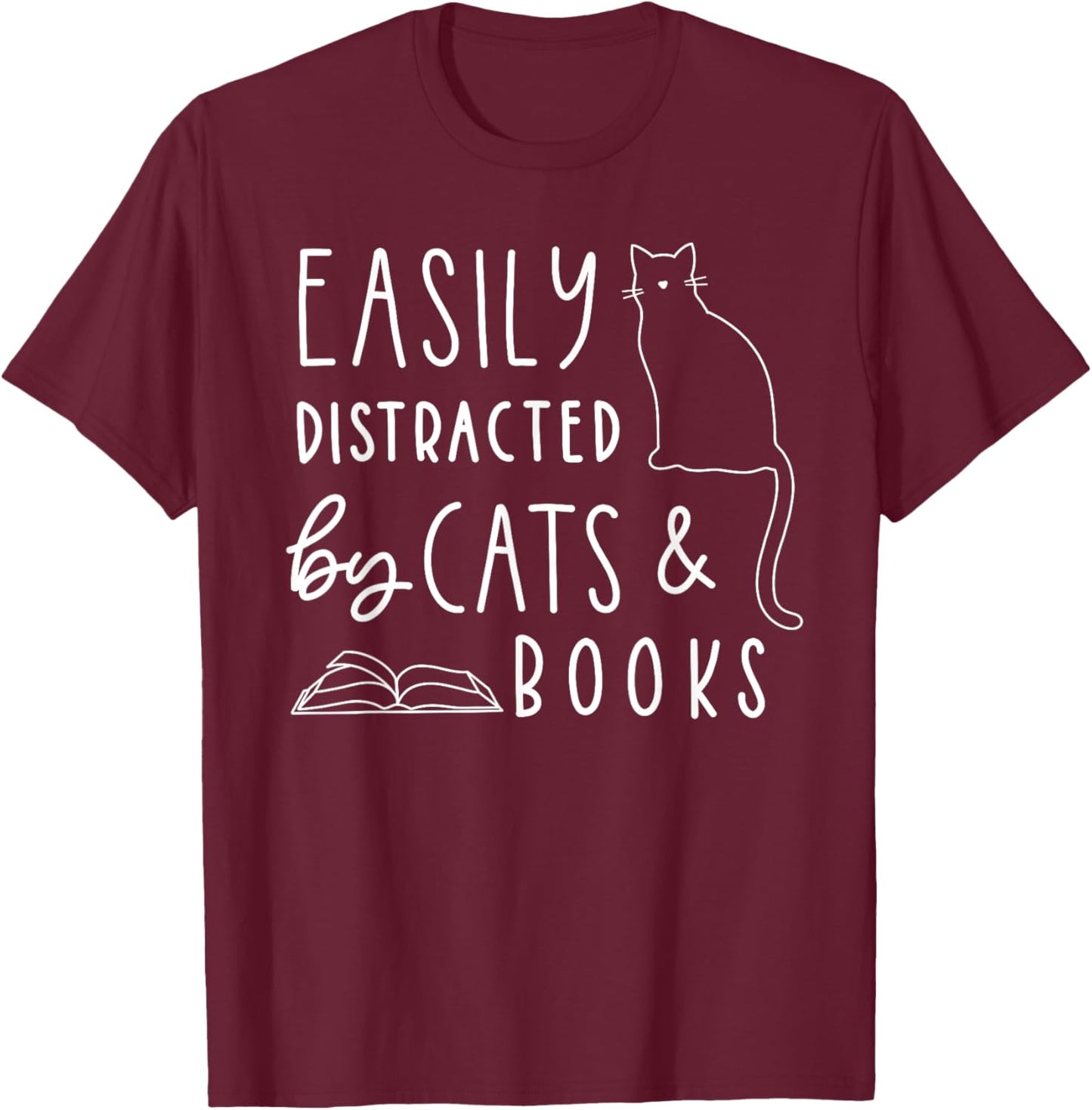 Cat Lover, Cat Owner, Cat Mom, Cat T-Shirt - T-Shirt | Maroon