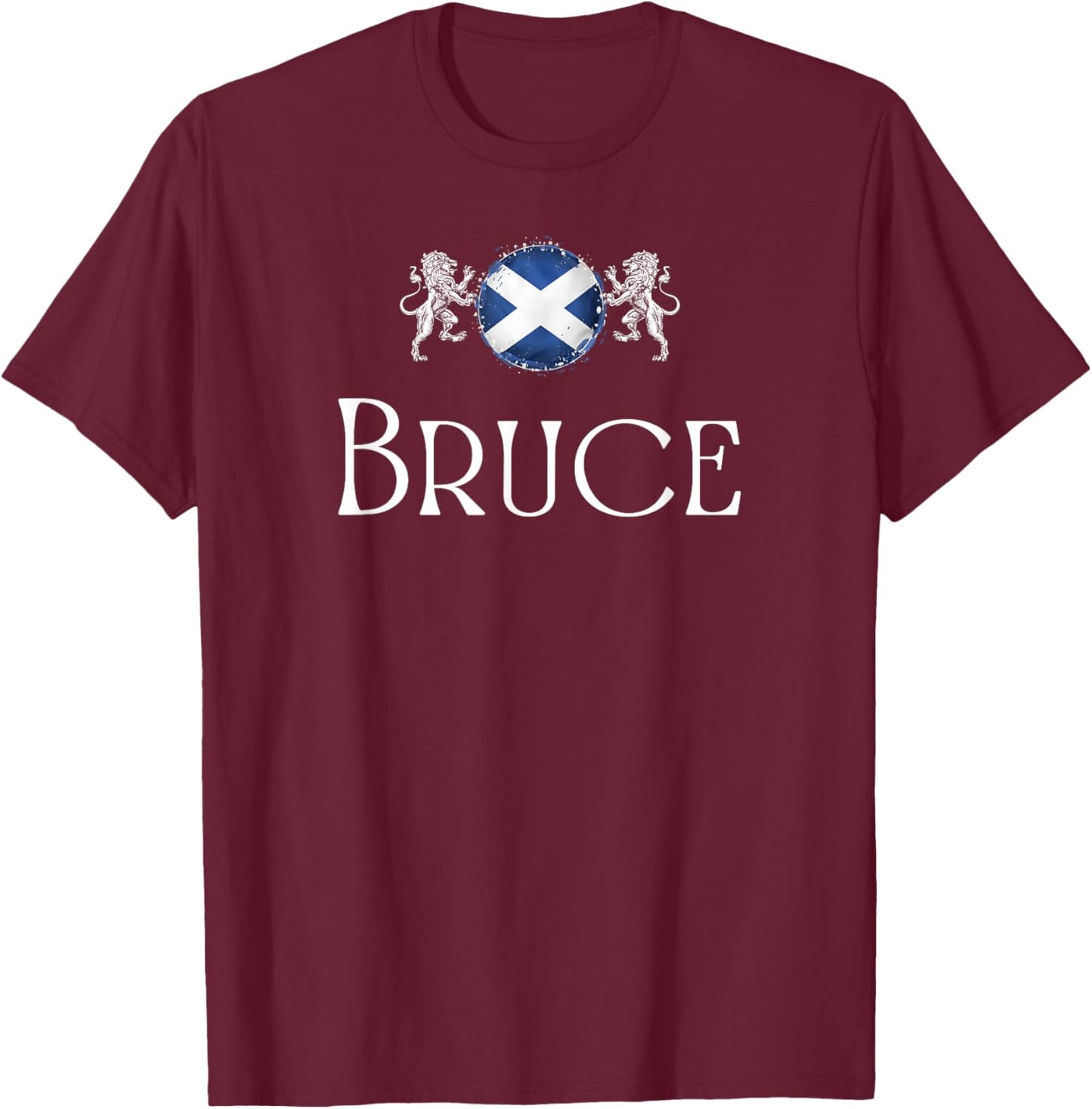 Bruce Clan Scottish Family Name Scotland Heraldry T-Shirt - T-Shirt | Maroon