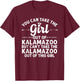 Girl Out Of KALAMAZOO MI MICHIGAN Gift Funny Home Roots USA T-Shirt - T-Shirt | Maroon