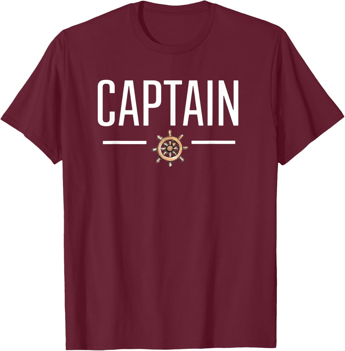 Captain for Boat Lovers or First Mate T-Shirt - T-Shirt | Maroon