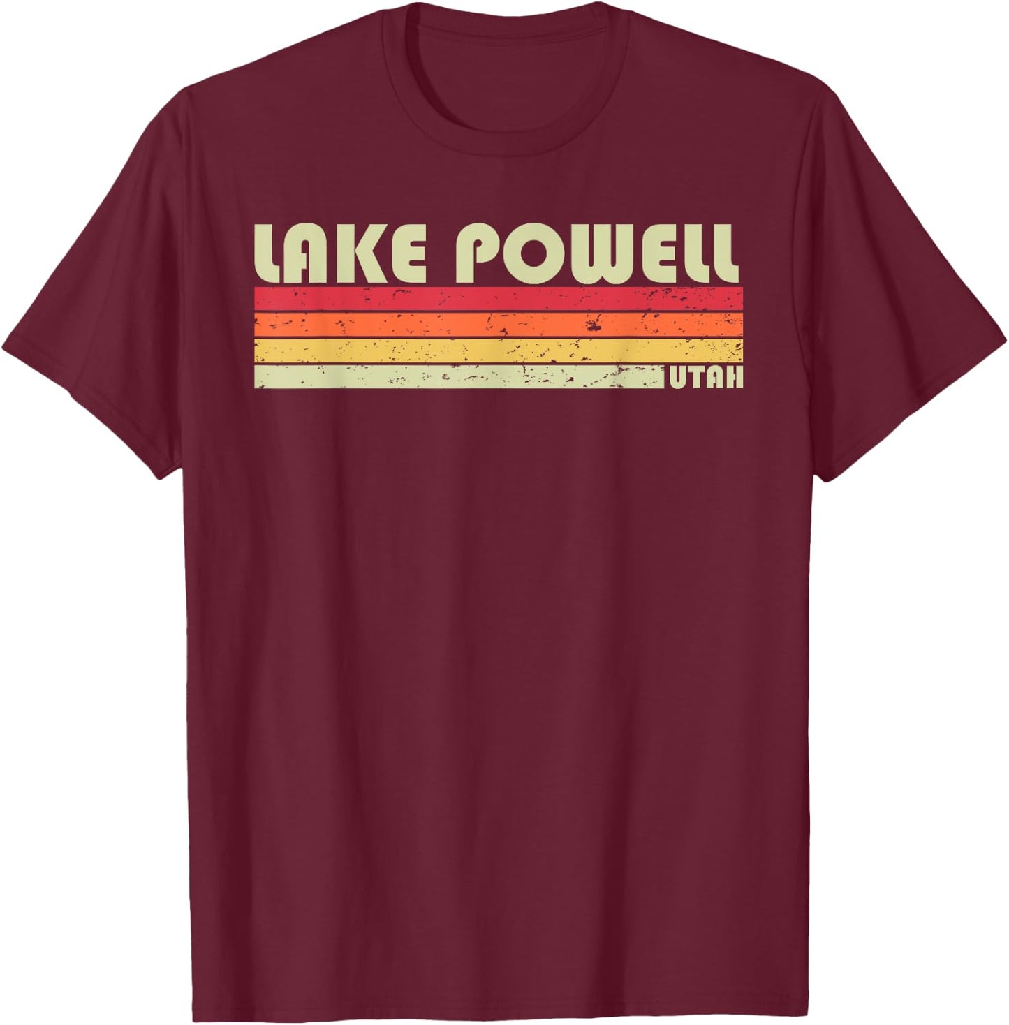 LAKE POWELL UTAH Funny Fishing Camping Summer Gift T-Shirt - T-Shirt | Maroon